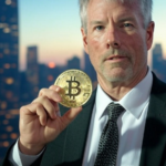 Michael Saylor with bitcoin