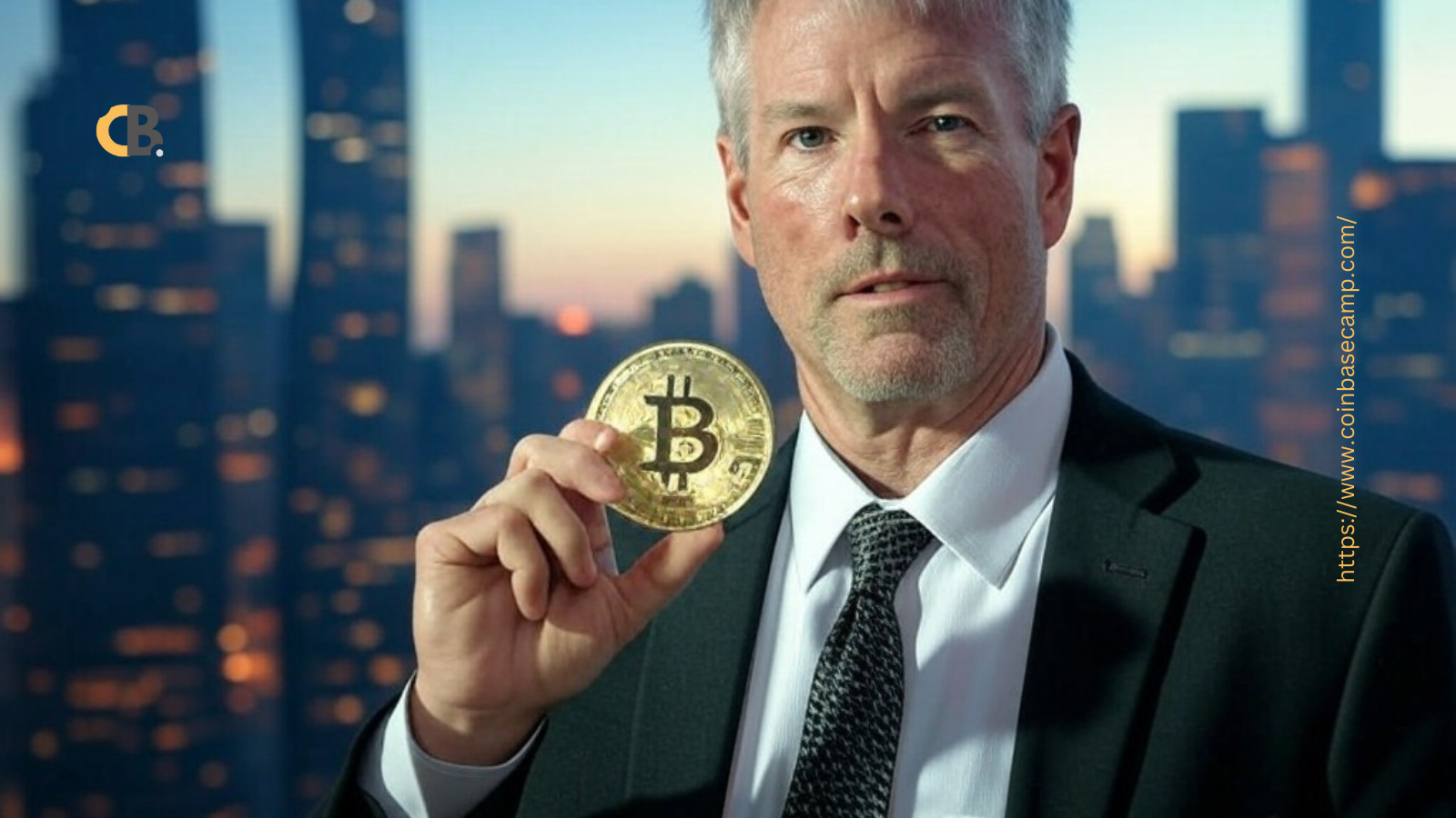 Michael Saylor with bitcoin