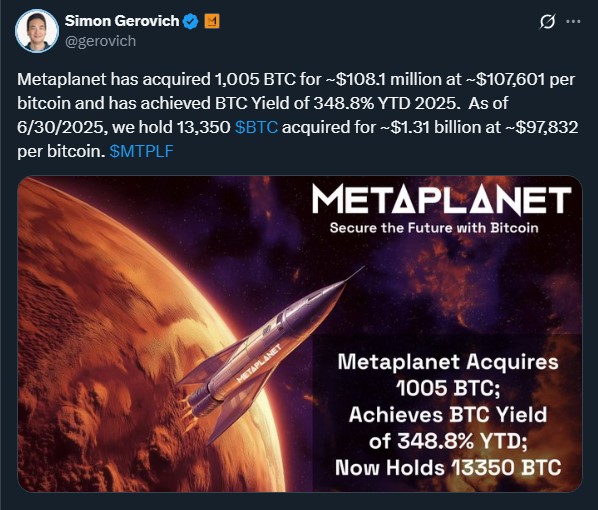 crypto-market-news-and-updates-jun-30-2025-metaplanet-overtakes-cleanspark-with-dollar108m-bitcoin-buy-as-japan-bets-big-on-btc