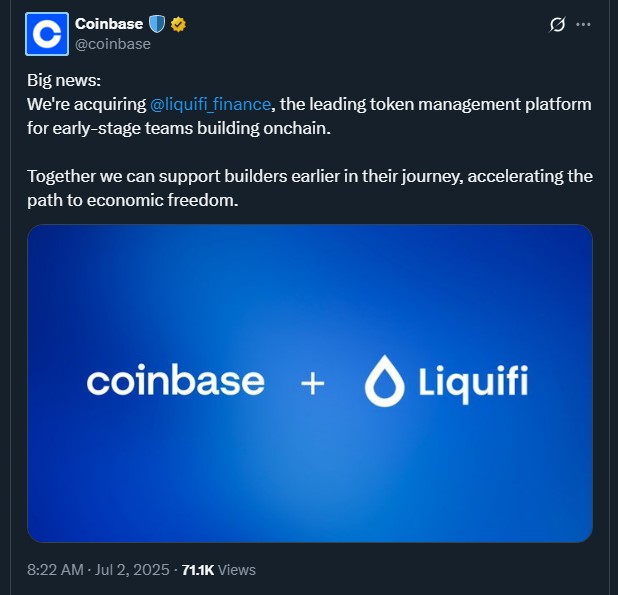 coinbase-acquires-liquifi-the-leading-token-management-platform